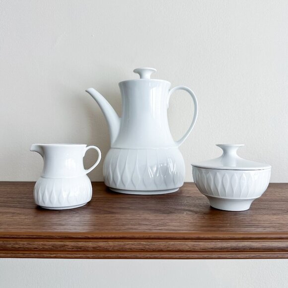 Vintage White Thomas Germany Porcelain Coffee Set - Picture 1 of 9